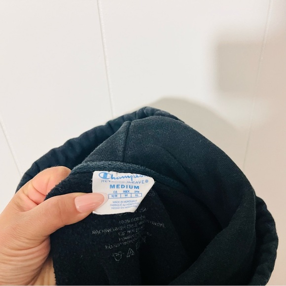 Champion  Reverse Weave Hoodie Black Size M - Picture 8 of 8